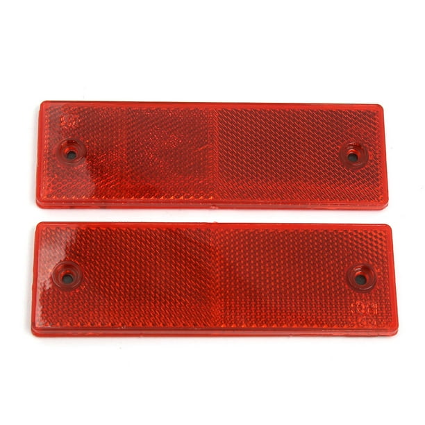 10 Pcs Large Adhesive Stick On Safety Reflectors Red for Car Motorcycle Trailer